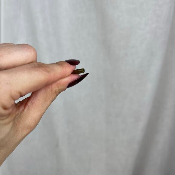 🍃 Brass Gold Tone Stick Pin Leaves Charm Mint Green Faceted Dangling Beads - Picture 14 of 16